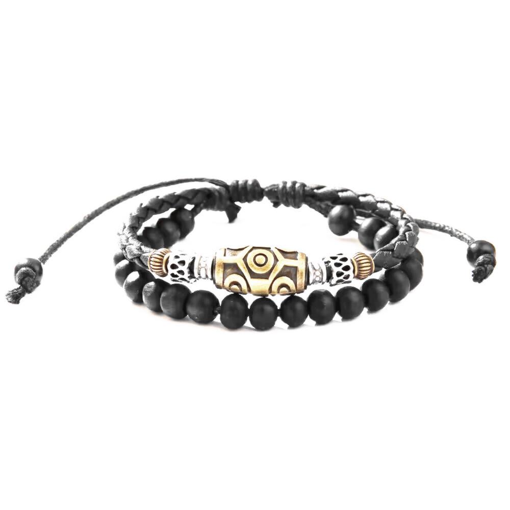 

Мужское ожерелье с подвеской из плетеной вощеной веревки в стиле ретро-панк