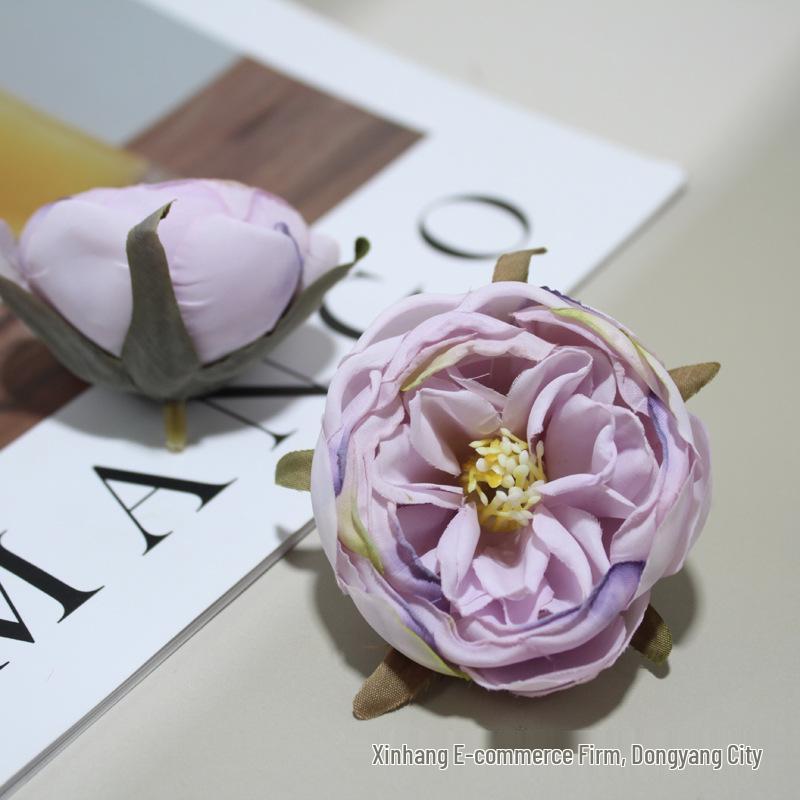 Rose & Camellia Bud Artificial Flowers DIY Hairpin Headwear for Weddings & Festivals