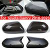 For Toyota Camry 2018- Car Rearview Side Mirror Cover Wing Cap Exterior Door Rear View Case Trim Carbon Fiber Housing Shell