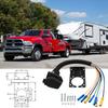 7 Pin Trailer Connector Rust Proof 7-Pin RV Socket Cable Trailer Extension Harness Plug for Trailers Campers Outdoor Activities