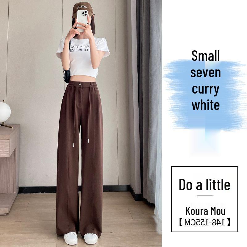 

Spring/Summer Pinstripe High Waist Wide-Leg Knit Pants for Women S