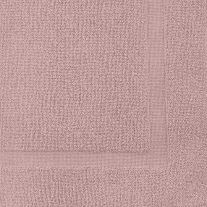 Tapis de bain en coton 800 gr/m2 50x80 cm LAGUNE vieux rose, par Soleil d'ocre