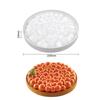 Silica Gel French Mousse Cake Mold, 3D Baking Supplies, DIY Chocolate Soap Candle Mold, 8-Inch Round with Air Bubbles