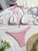 Fashion Sexy Laced Up Bikinis Set Women Split Swimsuit Beach Brazil Bikini 2026 New All Season Backless Bikinis 2 Piece Set