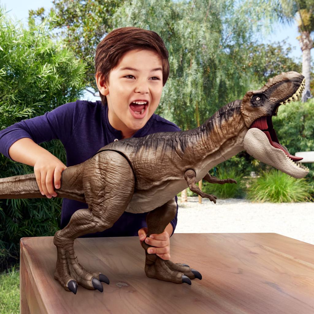 Mattel Jurassic World New Ruler Super II 101 Years Old and HBK73 (JURASSIC WORLD) Big! T-Rex [Total Length Approx. Cm] [4 Up]