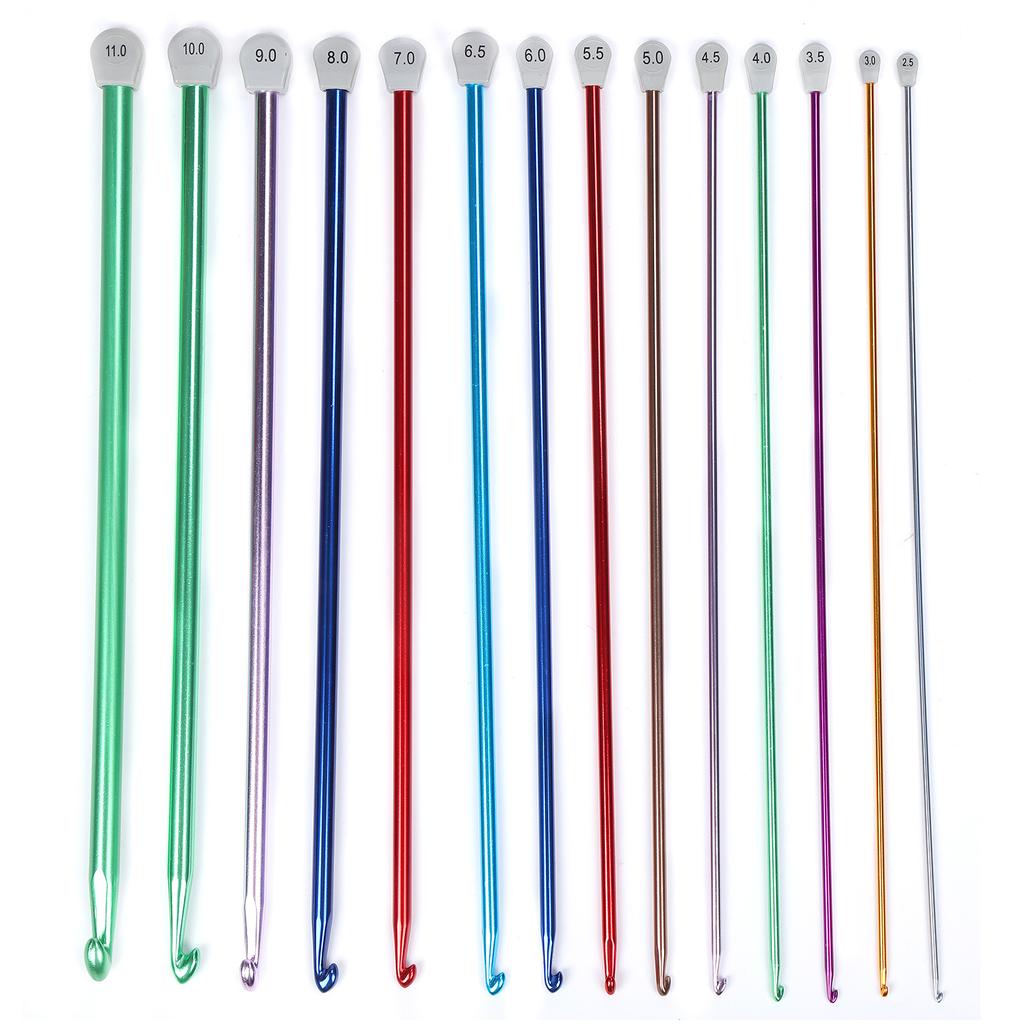 14 Stück Häkelnadeln Bunte Dynamische Stricknadel für Schal Socke Teppich Stricken