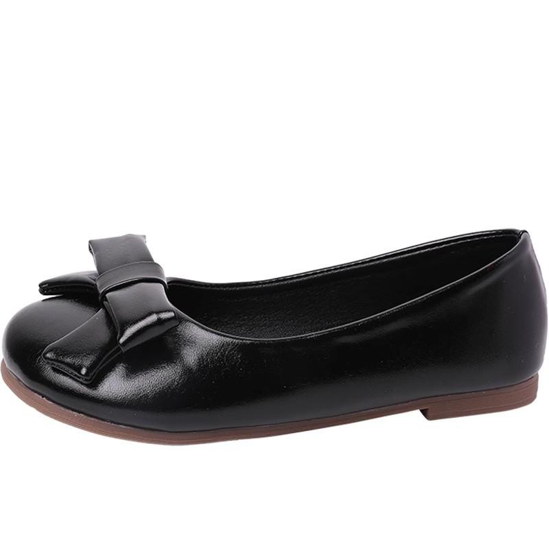 48 Hours Delivery, New Korean Version of Gentle Temperament, Round Head, Light Mouth Bow, Versatile Four-season Single Shoes, Flat Women's Shoes