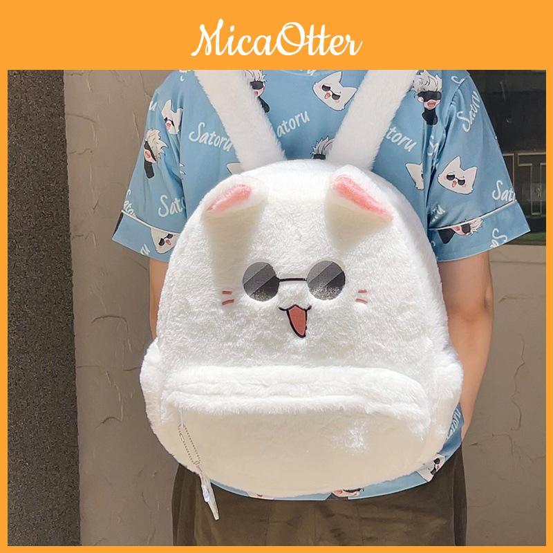 Jujutsu Kaisen Fushiguro Megumi Plüsch Rucksack Gemütliche Weiße Umhängetasche Einzigartiges Design