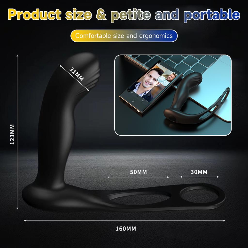 APP Remote Control Prostate Massage Vibrator Dildo Butt Plug Anal Stimulator Masturbator Penis Cock Ring Sex Toy for Couples