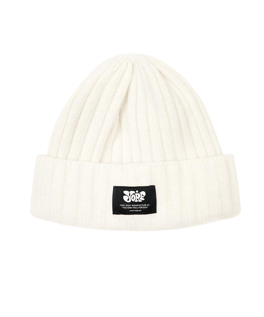YORF 22 Aw Angora Wool Short Beanie White