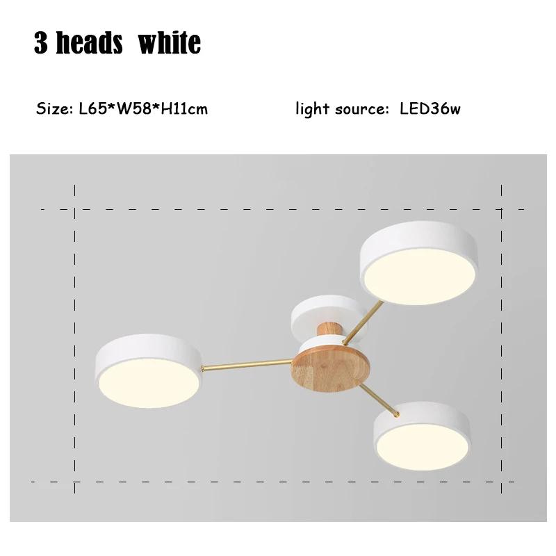 Nordic Simple LivingRoom Affordable Luxury Chandelier Macaron Creative Art Hall  Restaurant Wood  Ceiling Lighting  LED