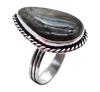 Labradorite Natural Gemstone Antique Silver Plated Ring US Size-8 R 5153