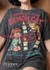 Caring For Your Demon Cat Pets & Responsibilities Comfort Colors® Tshirt, Demon Cat Girl Pentagram Candles Occult Vintage Cartoon Tee