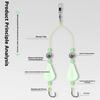 1 PCS Luminous Reverse Off Bottom Double Hook Line Set Reverse Fishing Hook Subline Teaser Fishing European Carp Inverted Rig