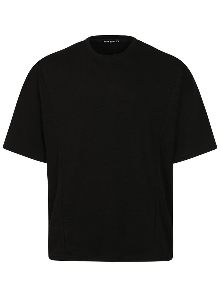 BYSEC Double Mesh Oversized Short Sleeve T-Shirt_2 Colors