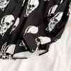 Harajuku Blouses  Women Fashion Skull Print Blouse Plus Size  Chiffon Blusas  Casual 2021 Autumn Tops
