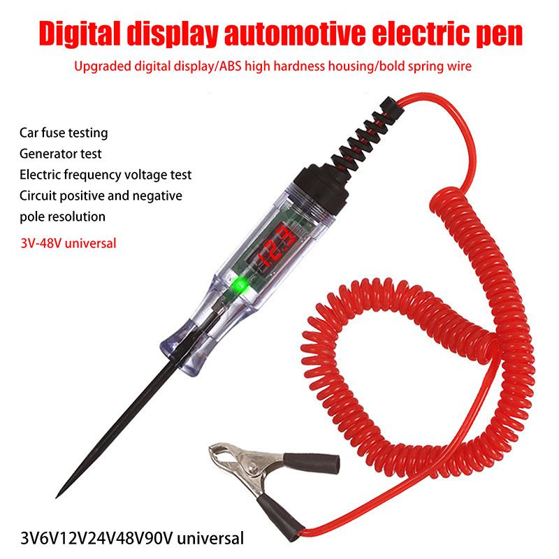 Heavy Duty 5-48V Backlit Digital Led Circuit Tester, Auto Test Light Digital Led Circuit Tester