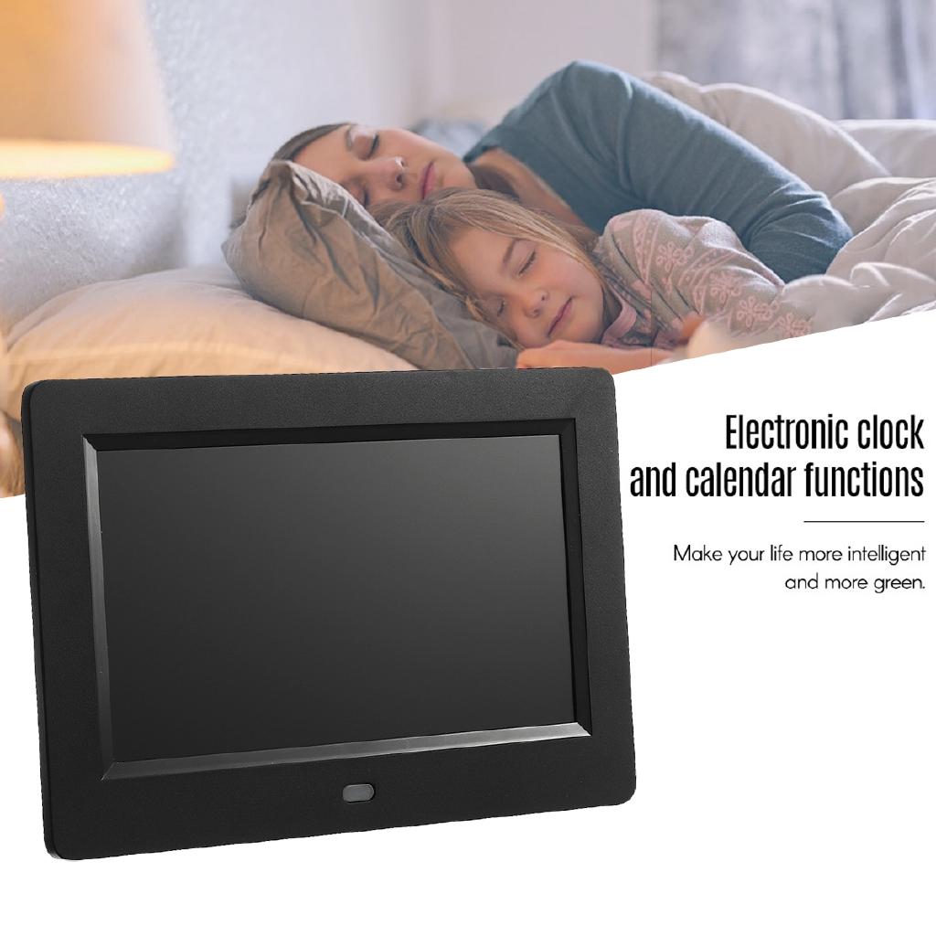 Digital Photo Frame 7 Inch HD TFT-LCD 1024x600 Digital Photo Frame Alarm Clock MP3 MP4 Movie Player