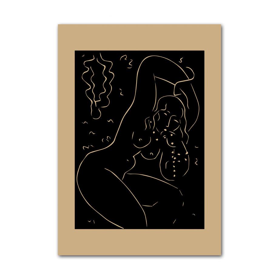 

Абстрактные цветы, геометрические линии, лицо, обнаженная женщина, постеры, печать на холсте, настенные художественные фотографии, домашний декор для гостиной 21X30cm No Frame