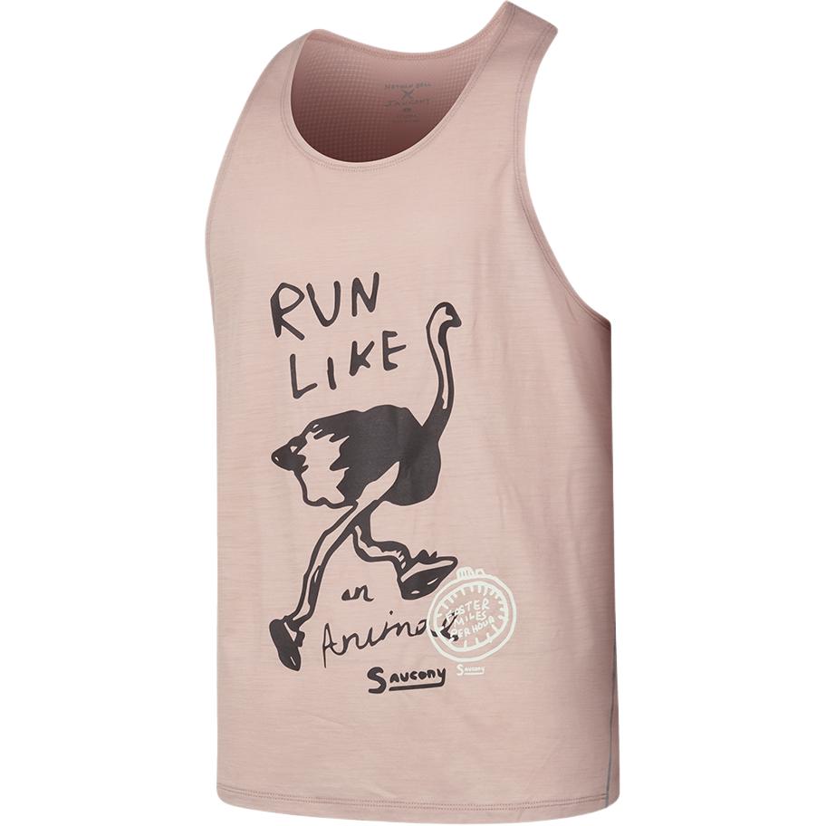 

Saucony Nathan Bell Series Round Neck Fashion Soft Skin-Friendly Sleeveless Vest Unisex Vests Light-Pink SA2259TK41C-GR209 XL