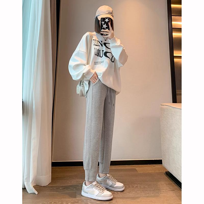 

Женские брюки на флисовой подкладке Осень Зима Свободный крой Утепленные Повседневные брюки Теплая верхняя одежда M