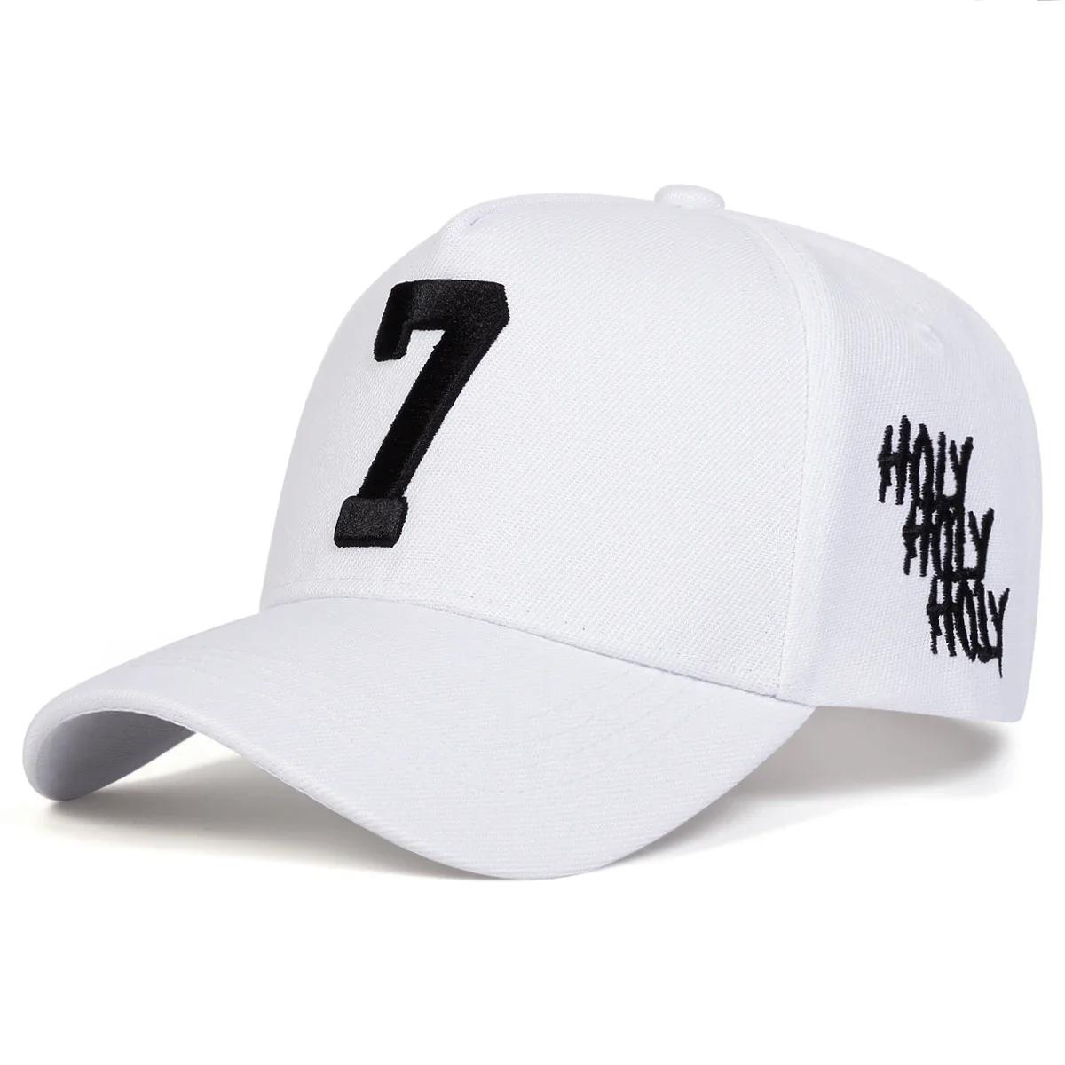 

Unisex 7 HOLY Letter Embroidery Baseball Caps Spring Autumn Outdoor Adjustable Casual Hats Sunscreen Hat Sports Cap белый