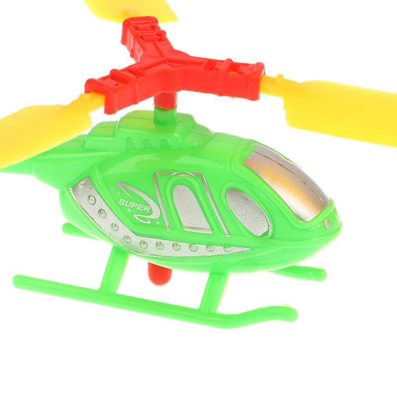 Classic Outdoor Game Handle Pull Line Helicopter Draw Rope Take-Off Small Plane Interactive Educational Toys Children'S Gift