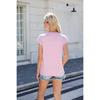 Women's Striped Loose Crew Neck Short Sleeve T-Shirt Top  Spring Summer New Casual Tee For Cross-border Trade