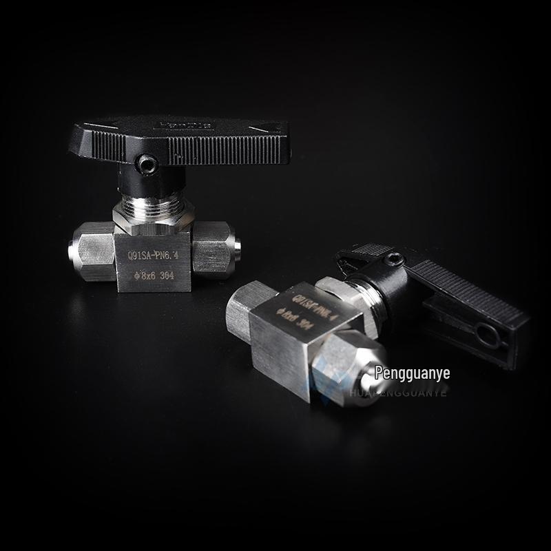 304/316 Stainless Steel Quick Turn Ball Valve with Silicone PTFE Tube & PU Quick Connect, Model Q91SA