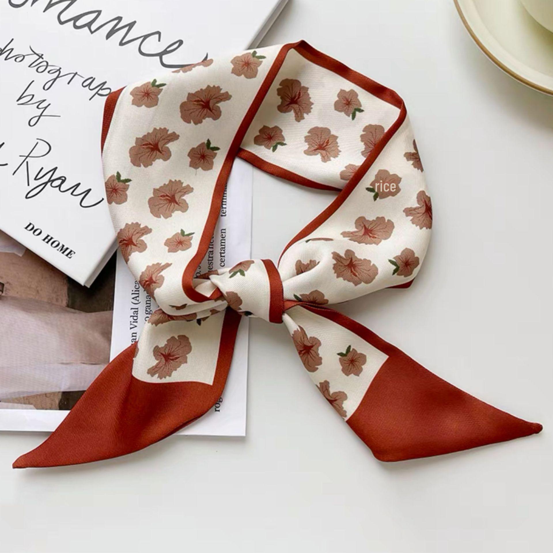 

Элегантный красный ретро-шелковый шарф-повязка для волос для свадеб и подарков