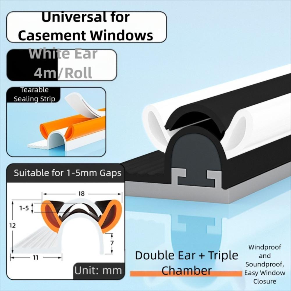 

Windproof Window Weather Stripping Soundproofing Insulation Strip Broken Bridge Aluminum білий