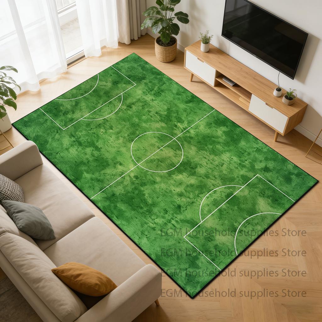 Football Field Carpet Modern Living Room Foldable lounge Floor Mats Non-slip Bedroom study customizable large size Rugs Washable