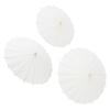 3PCS Blank Paper Umbrella 20cm 30cm 40cm DIY Hand Painted Chinese Umbrella with Log Handle for Photography Props Role