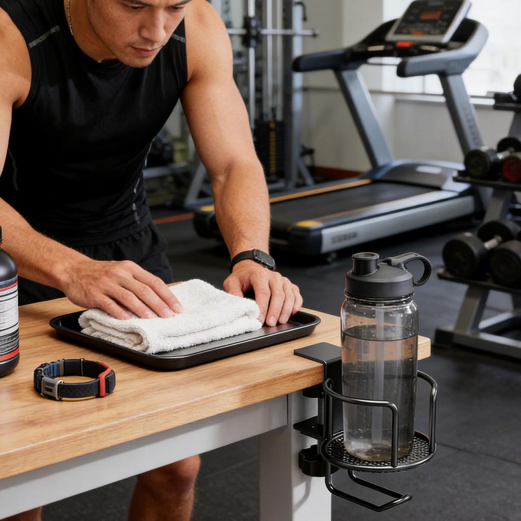 Metal Cup Holder 2-in-1 Clip On Anti-Spill Iron Home Supplies Coffee Cup Holder For Chair Couch Bed Car Boat Classroom Offices