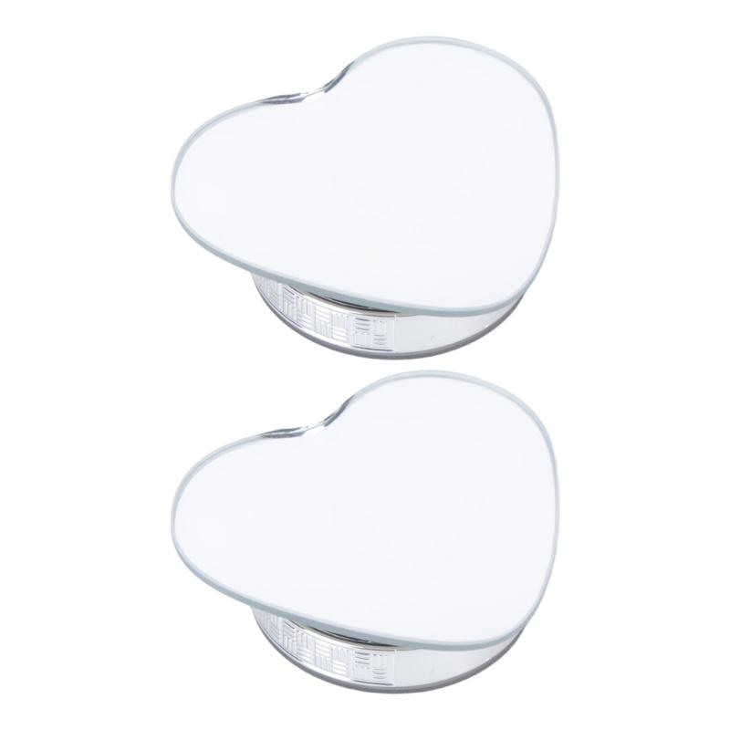 Traffic Check Auxiliary Mirror Set for Cars, Suction Cup Mount, Adjustable Base, 2 Mirror Viewing Support for Reversing Use