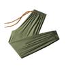 Women's Casual Solid Colour Elastic Waist Straight Casual Pants With Pockets