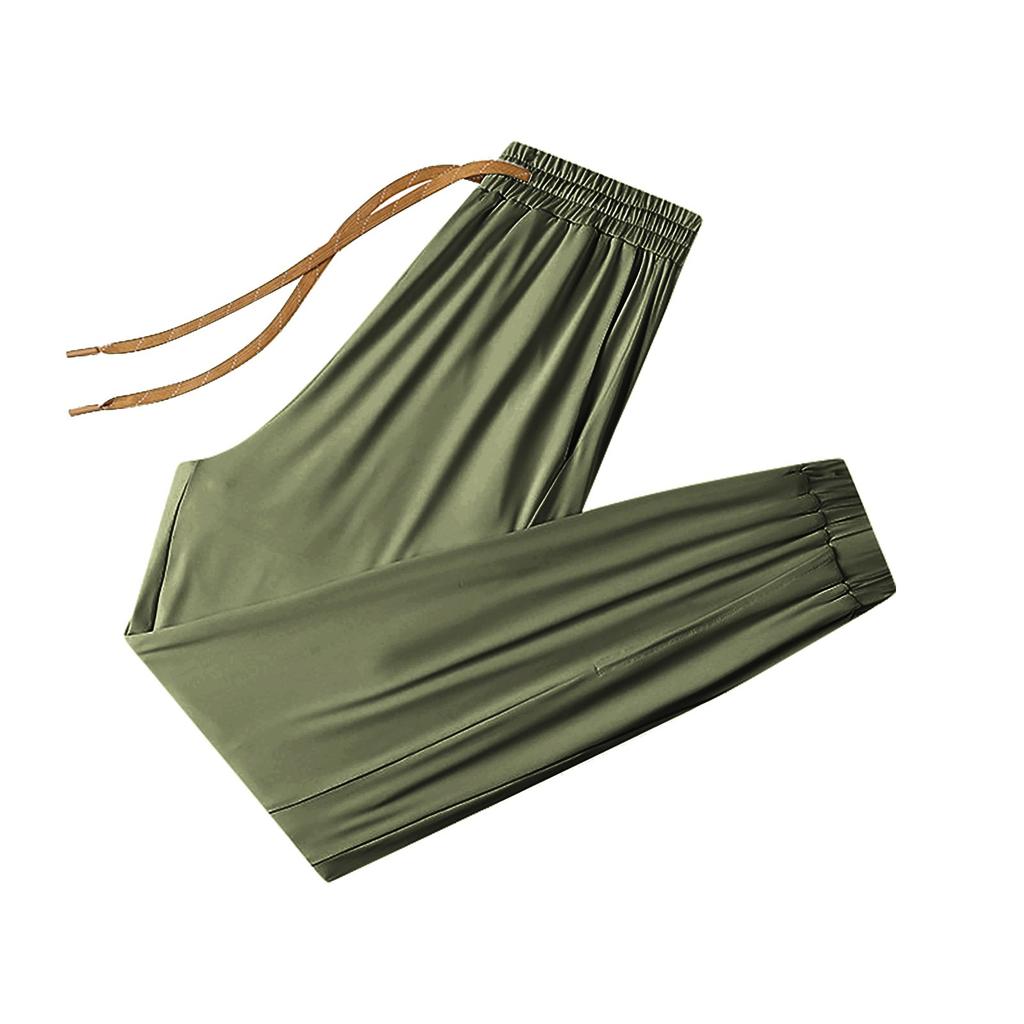 Women's Casual Solid Colour Elastic Waist Straight Casual Pants With Pockets