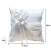 Wedding Ring Pillow European Romantic Bridal Wedding Ring Holder Pillow Heart Handmade Ribbon Cushion Decor For Wedding Ceremony