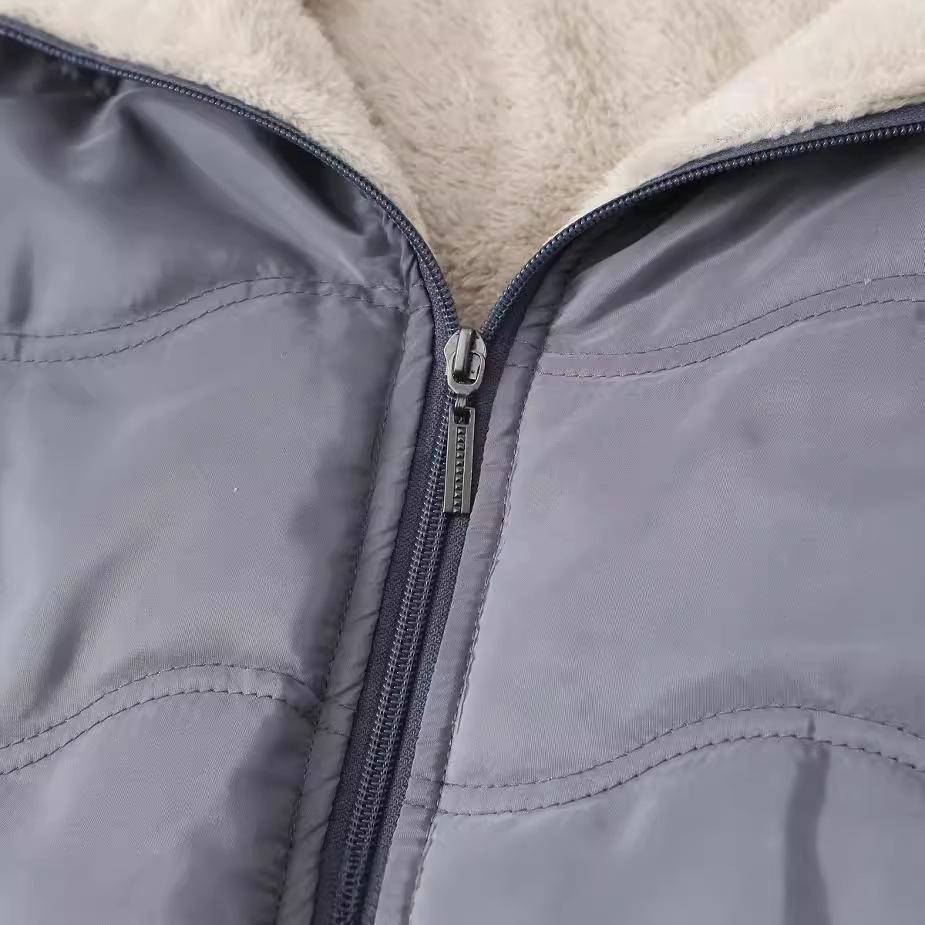 Damen Winter Einfarbig Lässige Kapuzenparkas Weibliche Schlichte Warme Jacken
