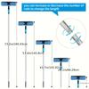 2-in-1 High Window Cleaning Scraper Set (Includes 1 Rotating Head and 4 Replaceable Brush Heads) (Includes Extension Pole)