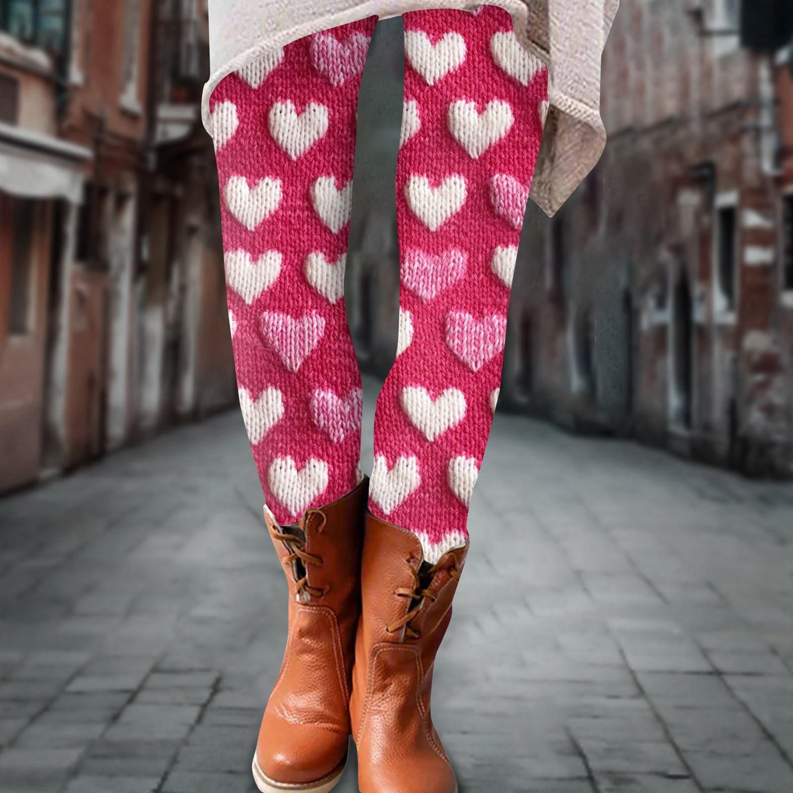 

Женские брюки ко Дню святого Валентина с 3D-принтом, эластичные мягкие леггинсы, повседневные домашние пижамные брюки XL арбуз красный