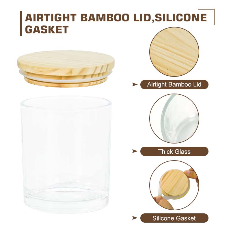 Promotional Classic 1oz 4oz 7oz 10oz 14oz Candle Jar Wall Candle Containers Empty Clear Thick Cups Holder Small Candle Jar