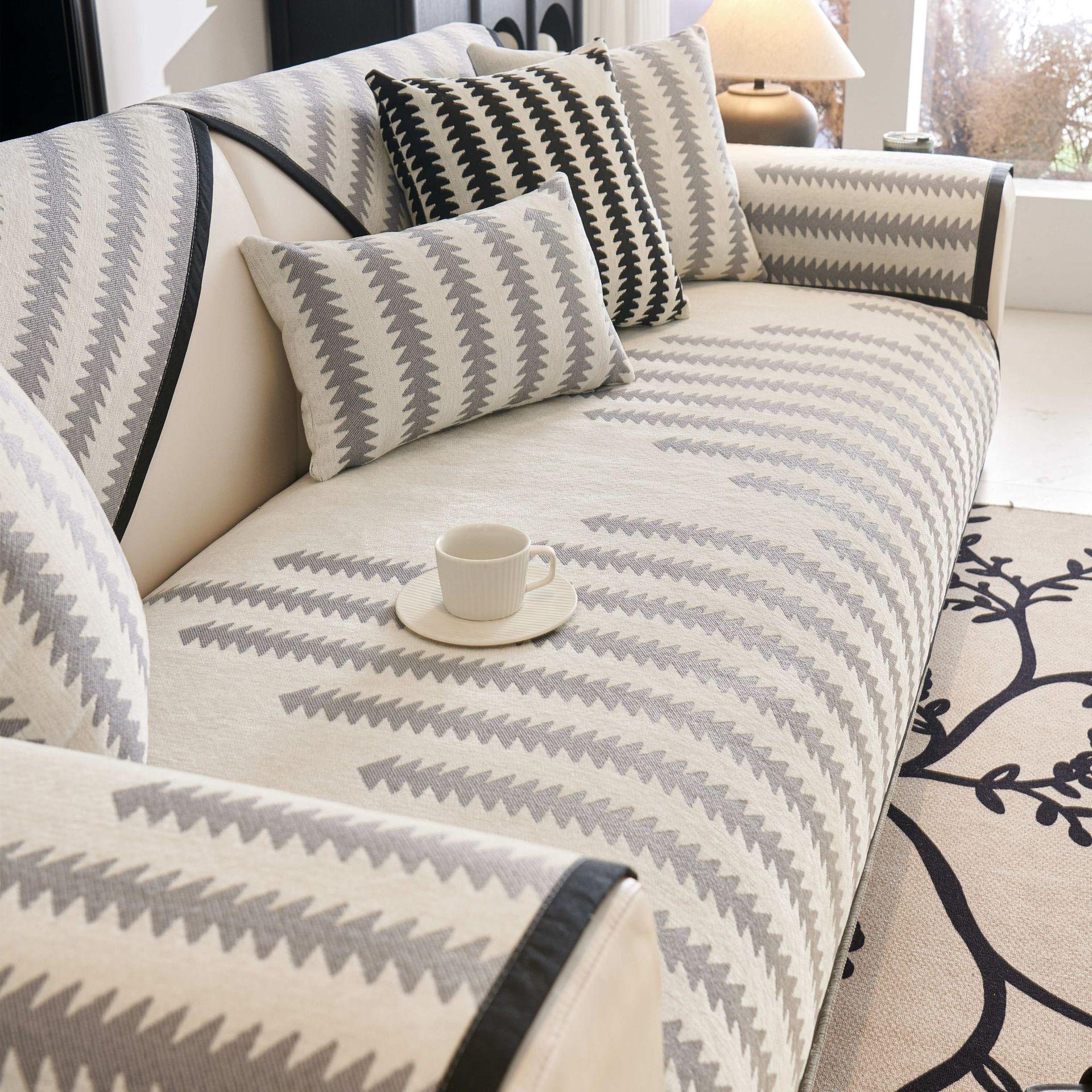 

Подушка для дивана Nordic High Sense Chenille, универсальная подушка для сиденья Four Seasons, нескользящая кожаная ткань для чехла для дивана 65*70cm