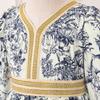 Middle Eastern Princess Party Dress for Girls with Floral Hot Stamping