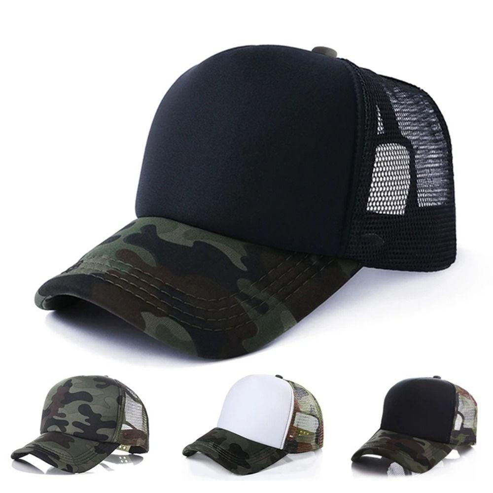 Camouflage Baseball Cap Sun Protection Trucker Cap Casual Driver Cap Summer