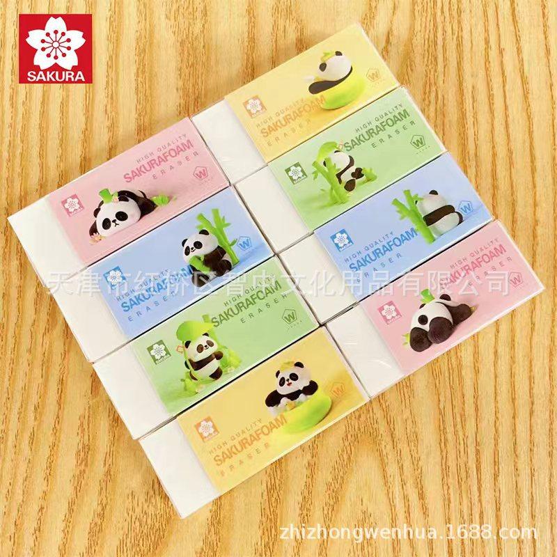 Japan Sakura Cherry Blossom XRFW-100CD Panda Bamboo Limited Edition Student Art Eraser Pink 100CD01 белый