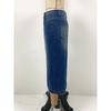 Women's Retro Fashion High-waisted Open Denim Skirt Slim Package Hip Skirt Medium-length Half-body Skirt