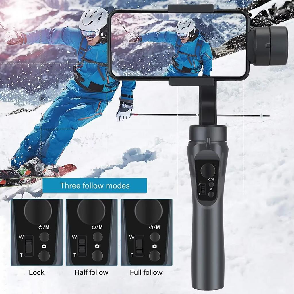 New 3-axis Gimbal Handheld Stabilizer Anti-shake Video Recorder Supports APP Zoom Face Tracking Smartphone Holder