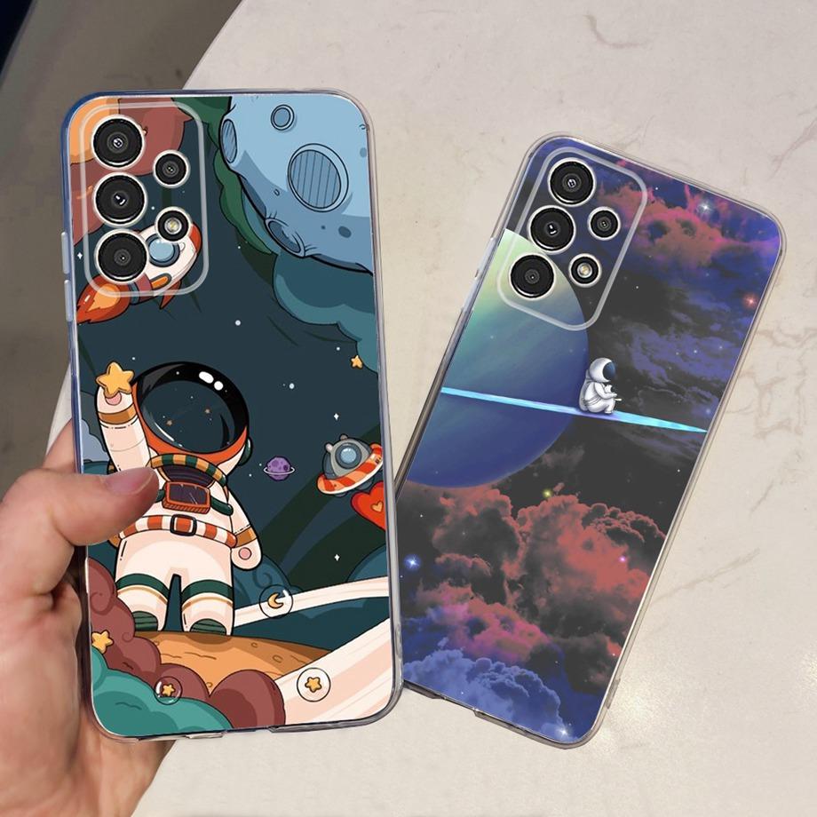 For Samsung Galaxy A52 A52S A72 A32 Phone Case Shockproof Cover For Samsung A32 5G Astronaut Silicone Soft Fundas Bumper Capas