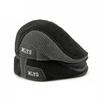Warm Cap for Middle-Aged and Elderly Men's Winter Ear Protection Beret Peaked Cap